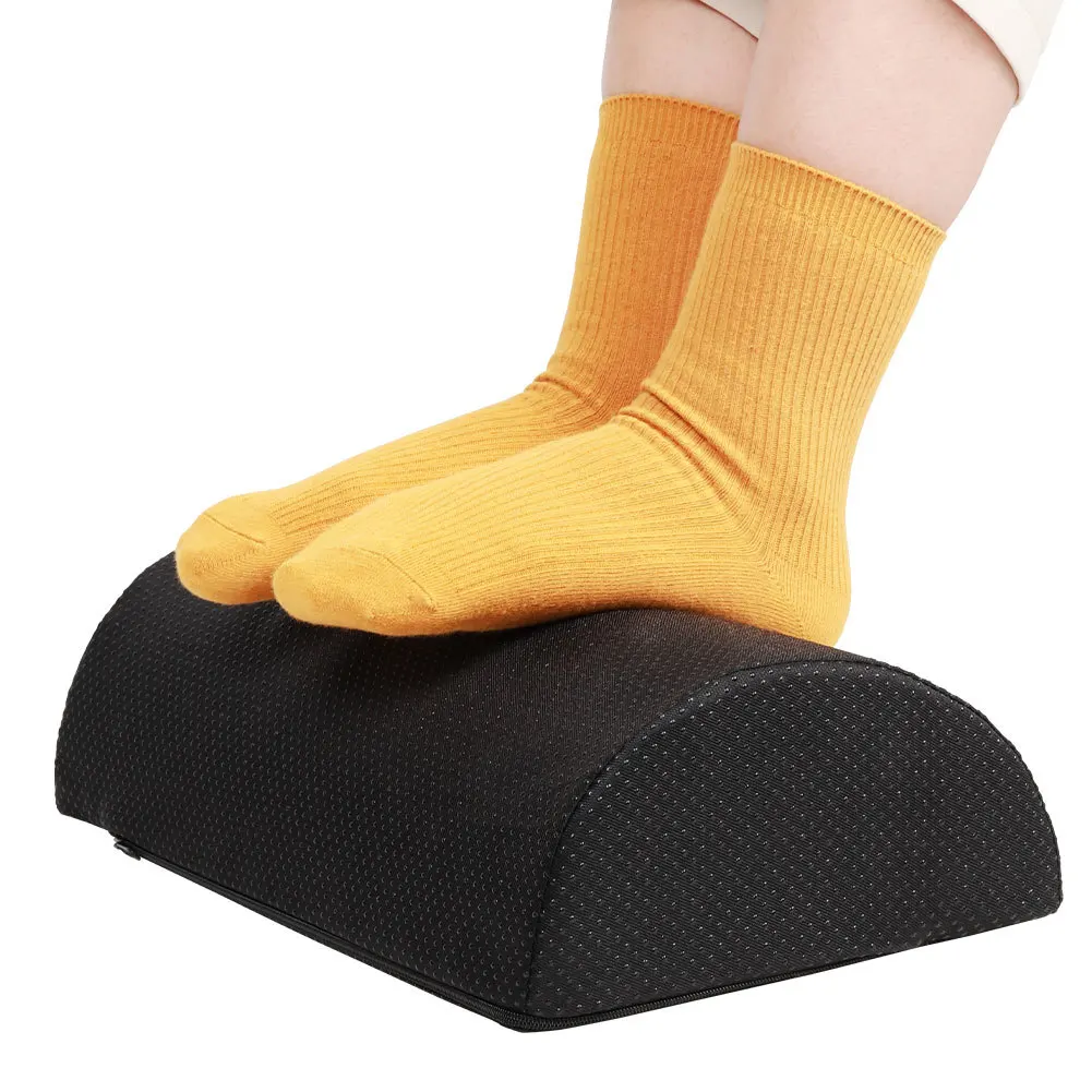 

Foot Rest Office Ottoman Table Bottom Support Semi-cylindrical Ottomans High Resilient Leg Pad Pillow Work Massage Feet Cushion