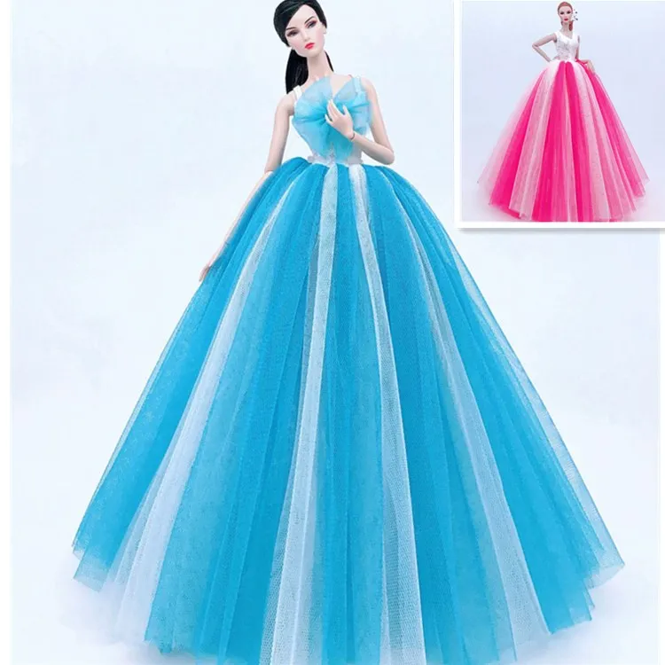 Gorgeous dress / Blue & Pink party gown wedding for 30cm barbie xinyi PP Fr 2 ST doll 1/6 clothing|Куклы| |