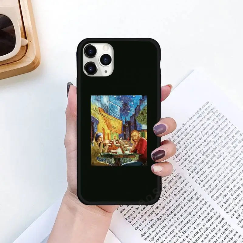 

Retro art van gogh painting Phone Cases for iPhone 11 12 pro XS MAX 8 7 6 6S Plus X 5S SE 2020 XR Luxury brand shell funda coque