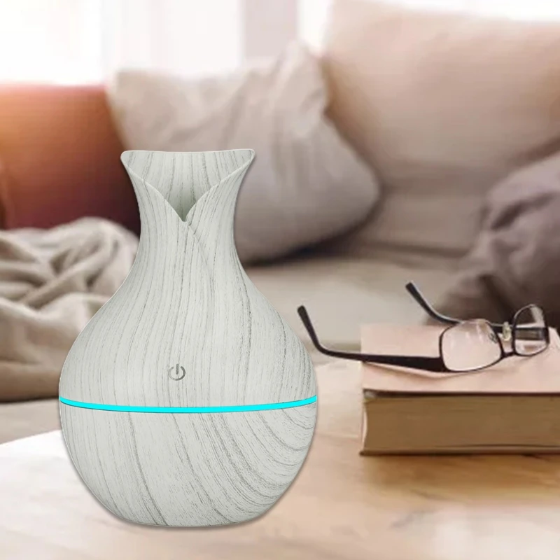 CPDD красочный светящийся увлажнитель воздуха с текстурой древесины USB-разъемом |