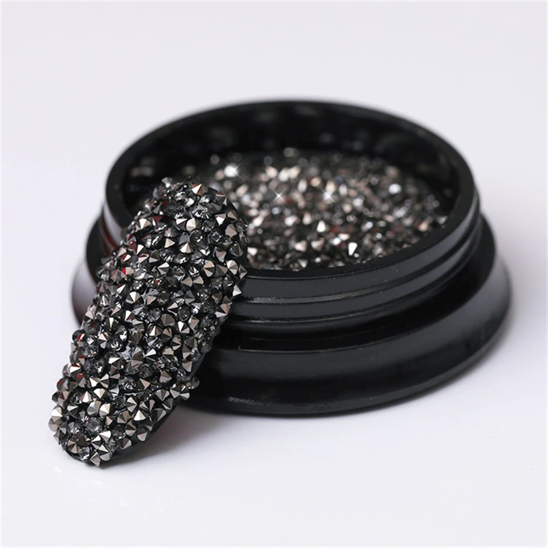 3D Glitter Nail Art Decoration Micro Drilling Sand Nail Art UV Gel Polish Rhinestones Decorations for Nails Accessories Manicure