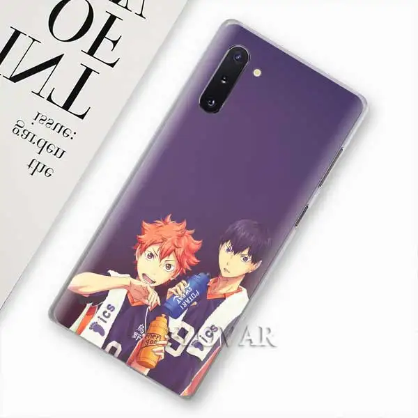004 Аниме Haikyuu телефонные чехлы для samsung Galaxy Note 10 S10 плюс 5G S10e A30 A40 A50 A60 A70 M40 жесткий чехол - Цвет: 004