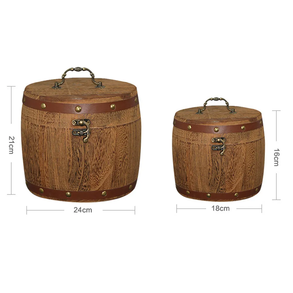 Новый мини деревянный бочонок контейнер для хранения чайных листьев зернистость