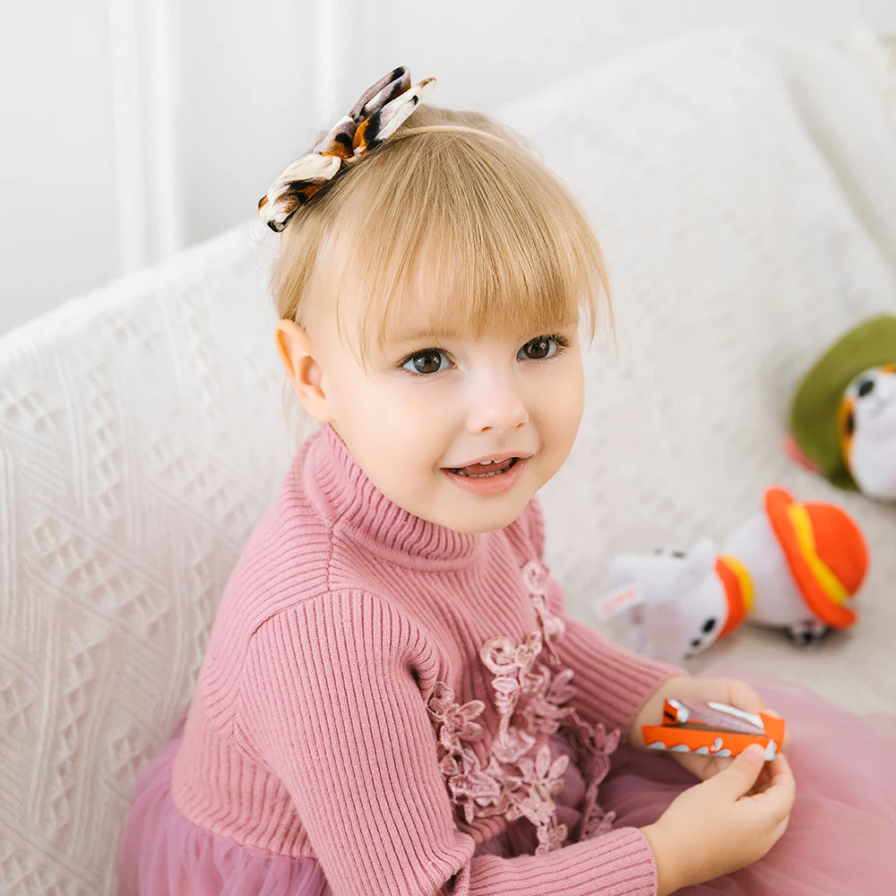 Diadema el&aacute;stica de leopardo para beb&eacute;, para ni&ntilde;a turbante, accesorios para el cabello para ni&ntilde;a-0