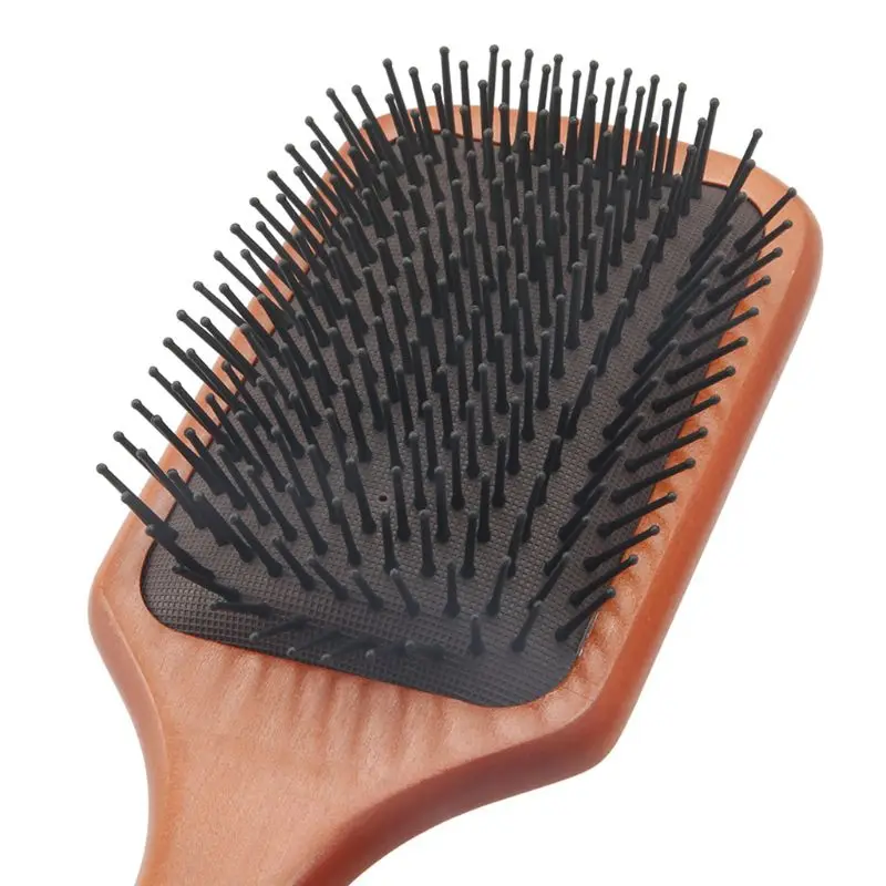 

Pro Nylon Hair Brush Massage Scalp Comb Anti-Static Care Wood Handle Combs 667D