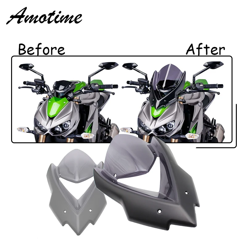 

Мотоциклетный козырек лобовое стекло ветровое стекло подходит для Kawasaki Z1000 2014 2015 2016 2017 2018 2019 Double Bubble