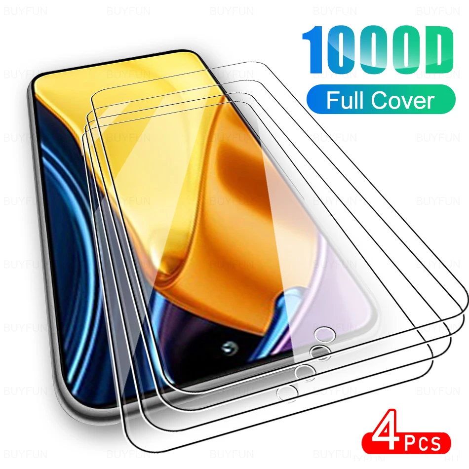 

4Pcs Full Cover Protective Glass For Xiaomi Poco M3 Pro 5G Tempered Glas Screen Protector Film For Mi Poko Poxo M 3 M3Pro 6.5"