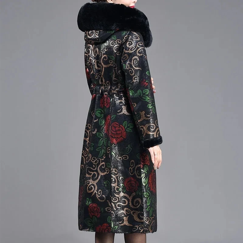 Новые зимние меховые куртки женские двусторонние широкие пальто средней длины