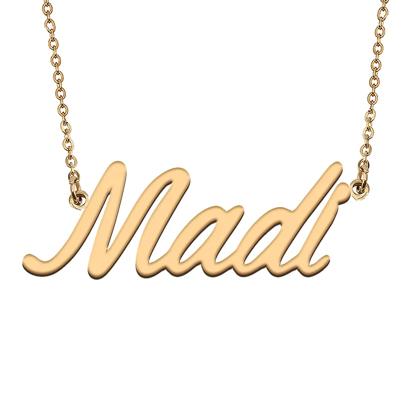 Madi Custom Name Necklace Customized Pendant Choker Personalized Jewelry Gift for Women Girls Friend Christmas Present