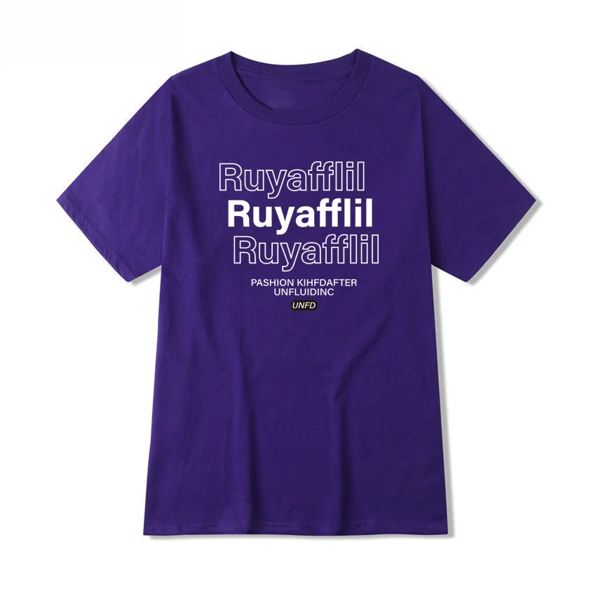 

Summer Ruyafflil Graphic T Shirts Homme Short Sleeve Streetwear Men Harajuku Tee shirt Oversize Tops Hip Hop Off White