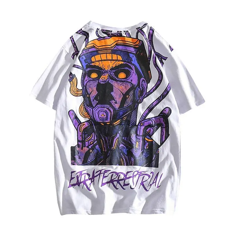 

Oversized T-shirt Top Men T-shirt Street Hip Hop Short Sleeve T-shirt Korean Fashion Men's Loose Harajuku BF Lovers Half Sleeve