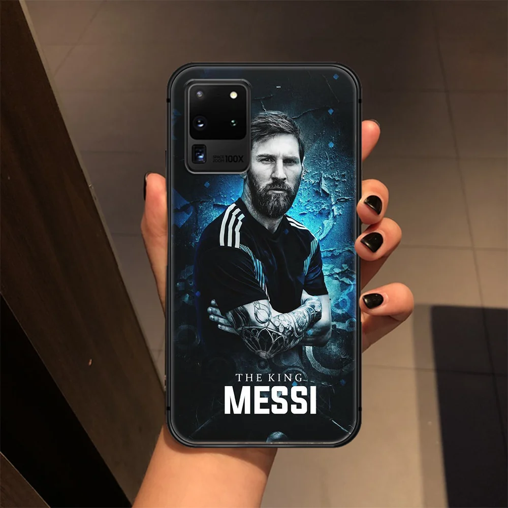 

Football star Lionel Messi Phone Case Cover Hull For Samsung Galaxy S 7 8 9 10 e 20 FE edge uitra plus Note 9 10 20 black Cell
