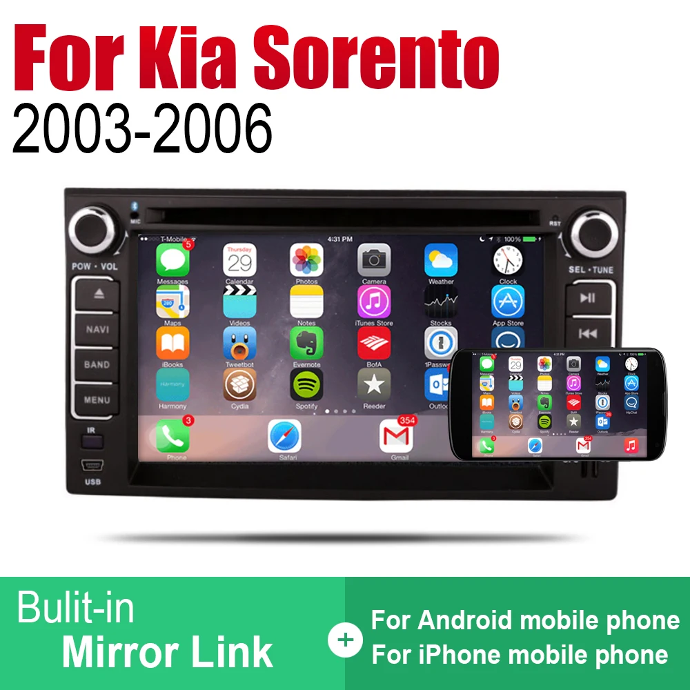 ZaiXi Android 2 Din автомобильное радио, DVD для Kia Sorento Naza Sorento 2003~ 2006 Автомобильный мультимедийный плеер gps навигационная система Радио