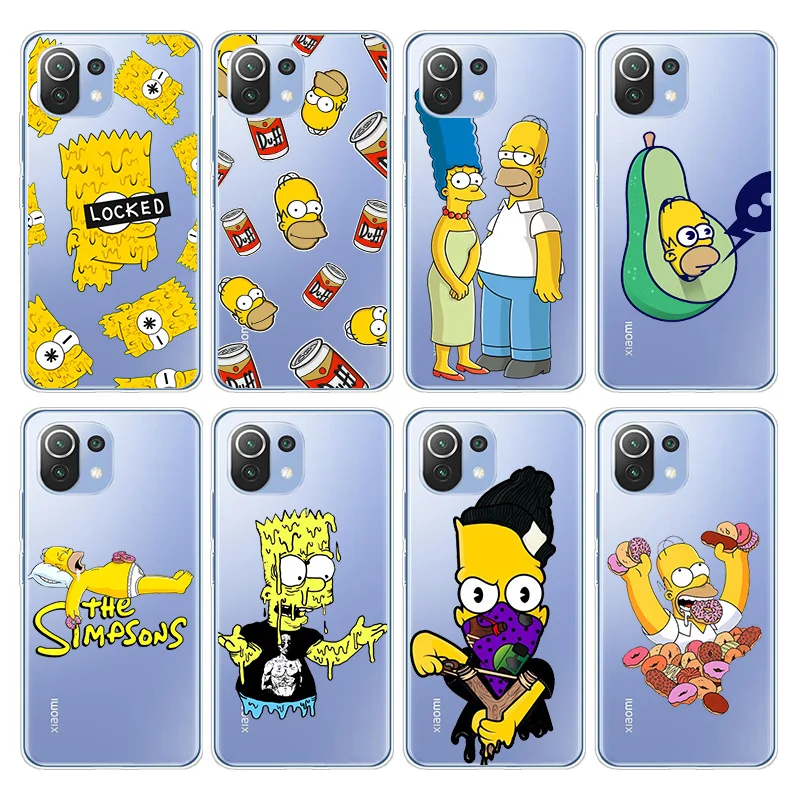 

Silicone Cover Fun Cartoon The Simpson For Xiaomi Mi Note 11 11i 11T 10i 10T 10 9 9T SE Lite Pro Ultra Phone Case