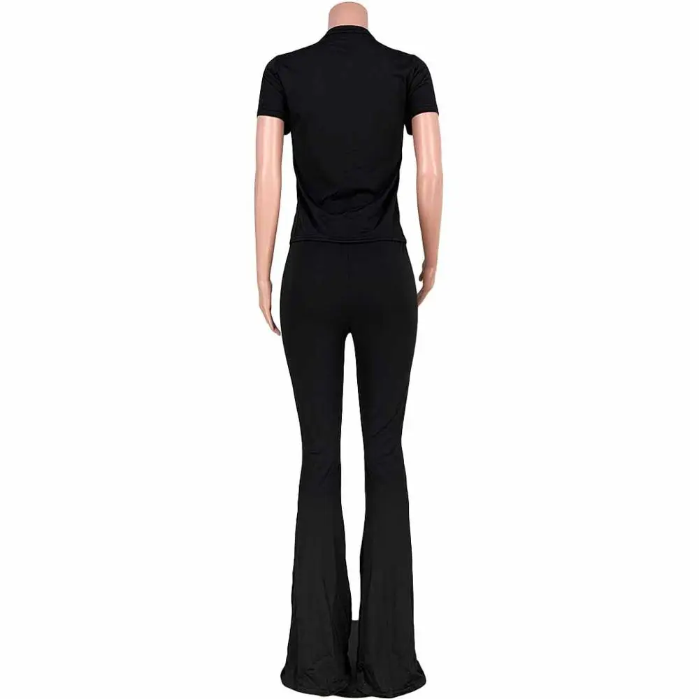 

New arrival women two-piece set+ Sexy tight pants with large horn two-piece set