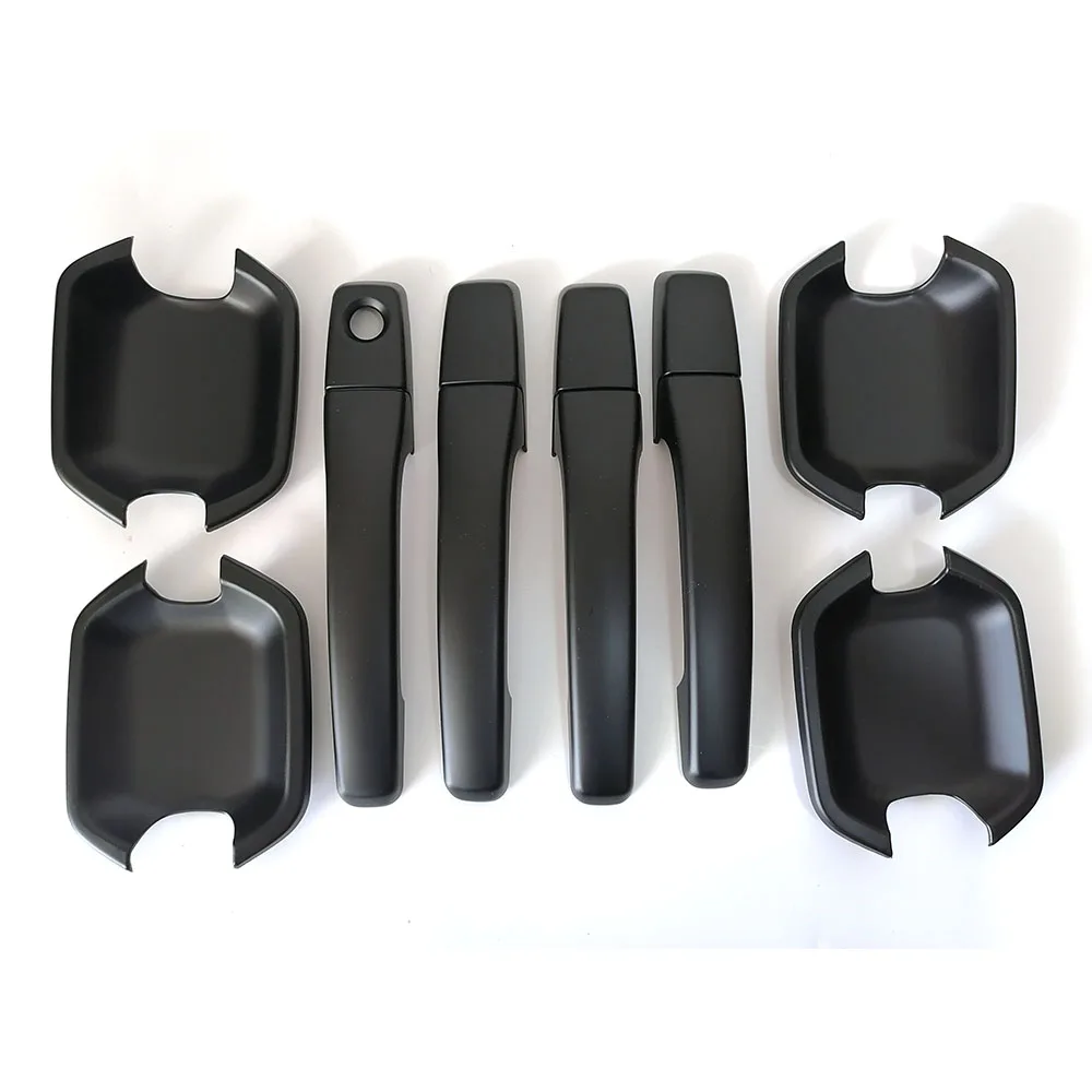 

Матовая черная дверная ручка из АБС-пластика + крышка дверной чаши, подходит для Mitsubishi Pajero V93/V97 2007-2020, внешние модификационные детали