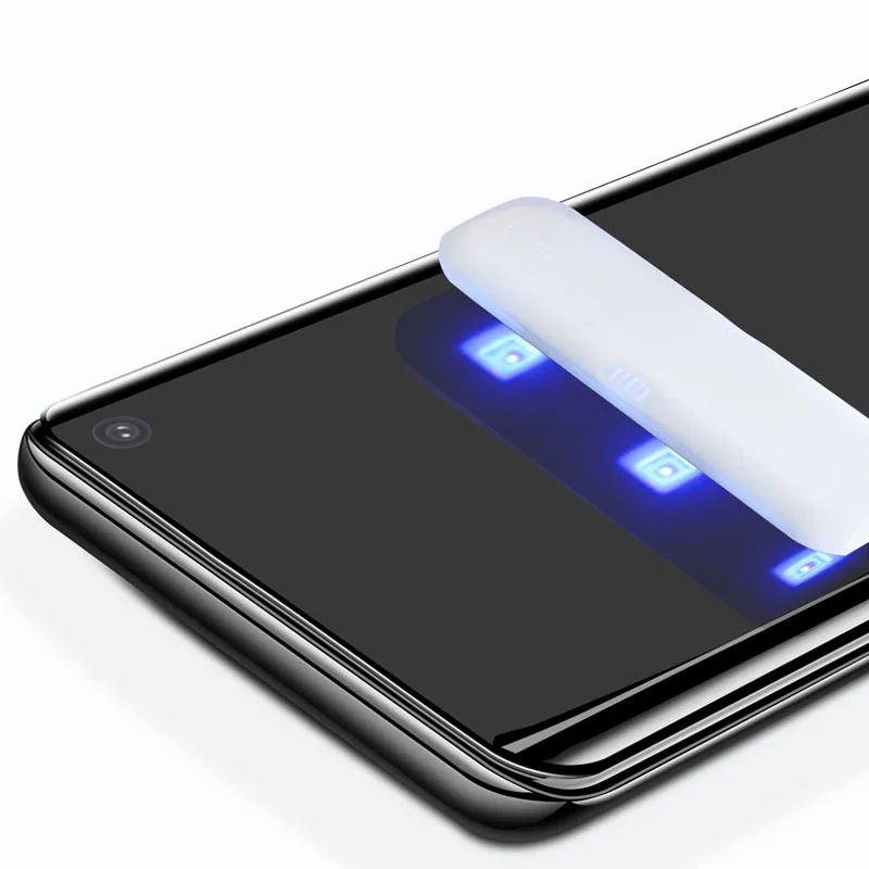 

Full Glue Anti-blue Screen Protectors Coverage For Xiaomi 10/10 pro UV Tempered Glass film For Xiaomi CC9 pro UV Liquid Curved