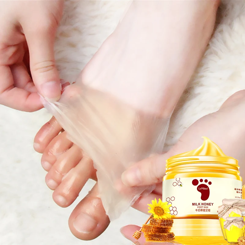 Медовый уход за кожей ног анти-dryHydrating питательный отбеливающий Очищающий