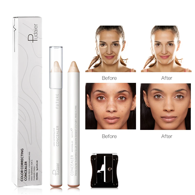 Pudaier Color Correcting Concealer Stick Face Lip Foundation Makeup Full Cover Pen Long Lasting Dark Eye Circle Hide |