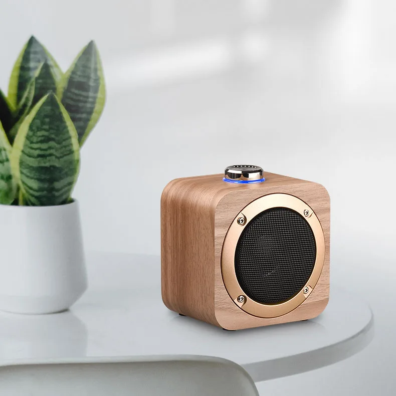 Портативный деревянный Bluetooth динамик беспроводной мини громкий поддержка TWS