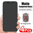 1-4 шт. матовое закаленное стекло для IPhone 12 11 Pro Max 12Mini Защита экрана для IPhone 7 8 6 6S Plus X XR XS Max SE2020 стекло