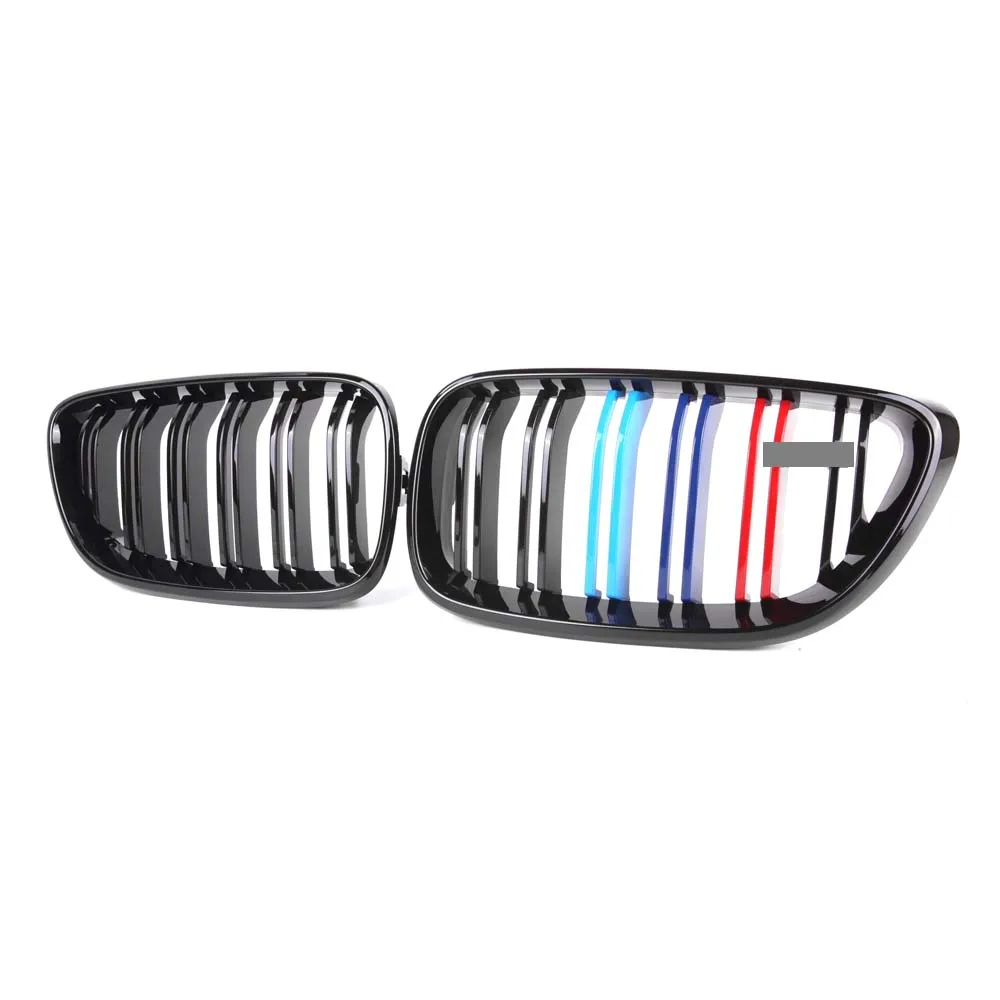 

Front Kidney Grille Glossy Black For BMW 2 Series F22 F23 F87 M2 2014-in ABS 2-Slats