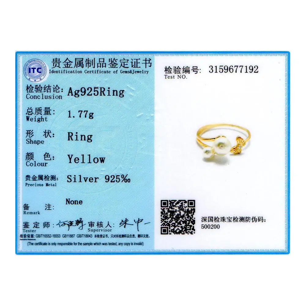 

925 Silver Gold Plated Pearl Rings for Women With Real Austrian Crystal Resizable Ring Fine Jewelry Wedding Gifts