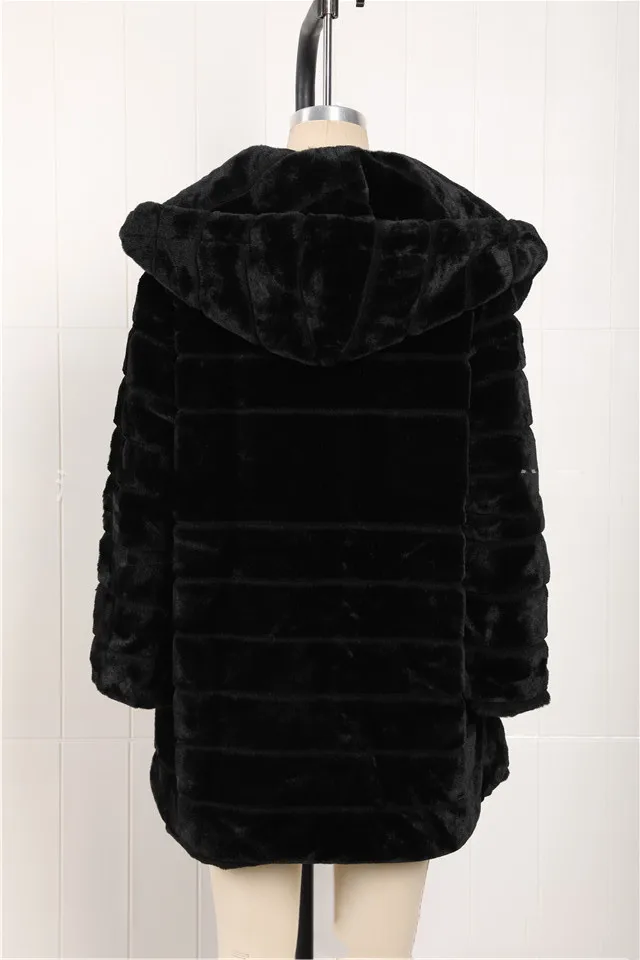 Winter Jacket High-end Imitation fur Coat Women Plush Fur Warm Jacket Female Imitation Mink Thick Long Hooded plus size 5XL Coat