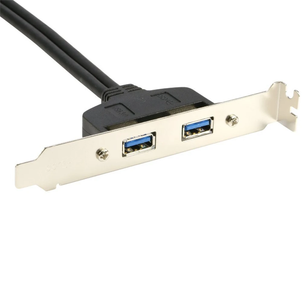 Двойной Порты и разъёмы USB 3 0 кабель материнская плата 20pin Header Кабель-адаптер