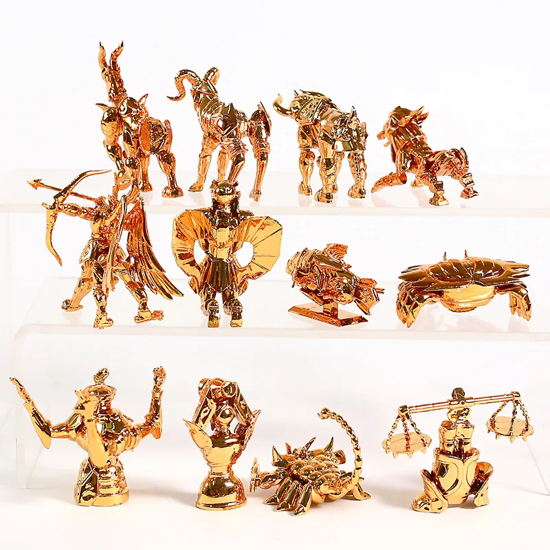

Saint Seiya The Gold Zodiac Series Mini PVC Figures Dolls Brinquedo Model Toys 12pcs/set