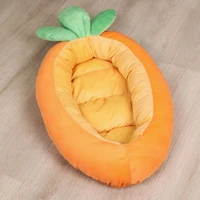 cute carrot shaped cat bed house pet bed soft cat cuddle bed lovely pet supplies for cats kittens rabbit small dogs bed