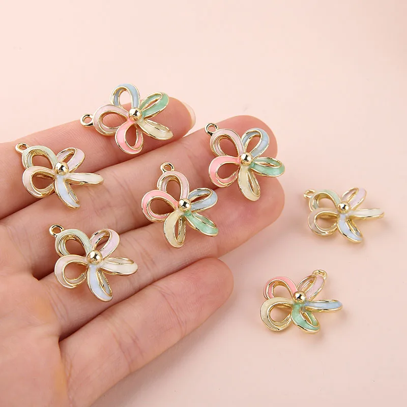 6 шт. сплав хит цвета полые милые цветочные серьги для женщин корейские ювелирные