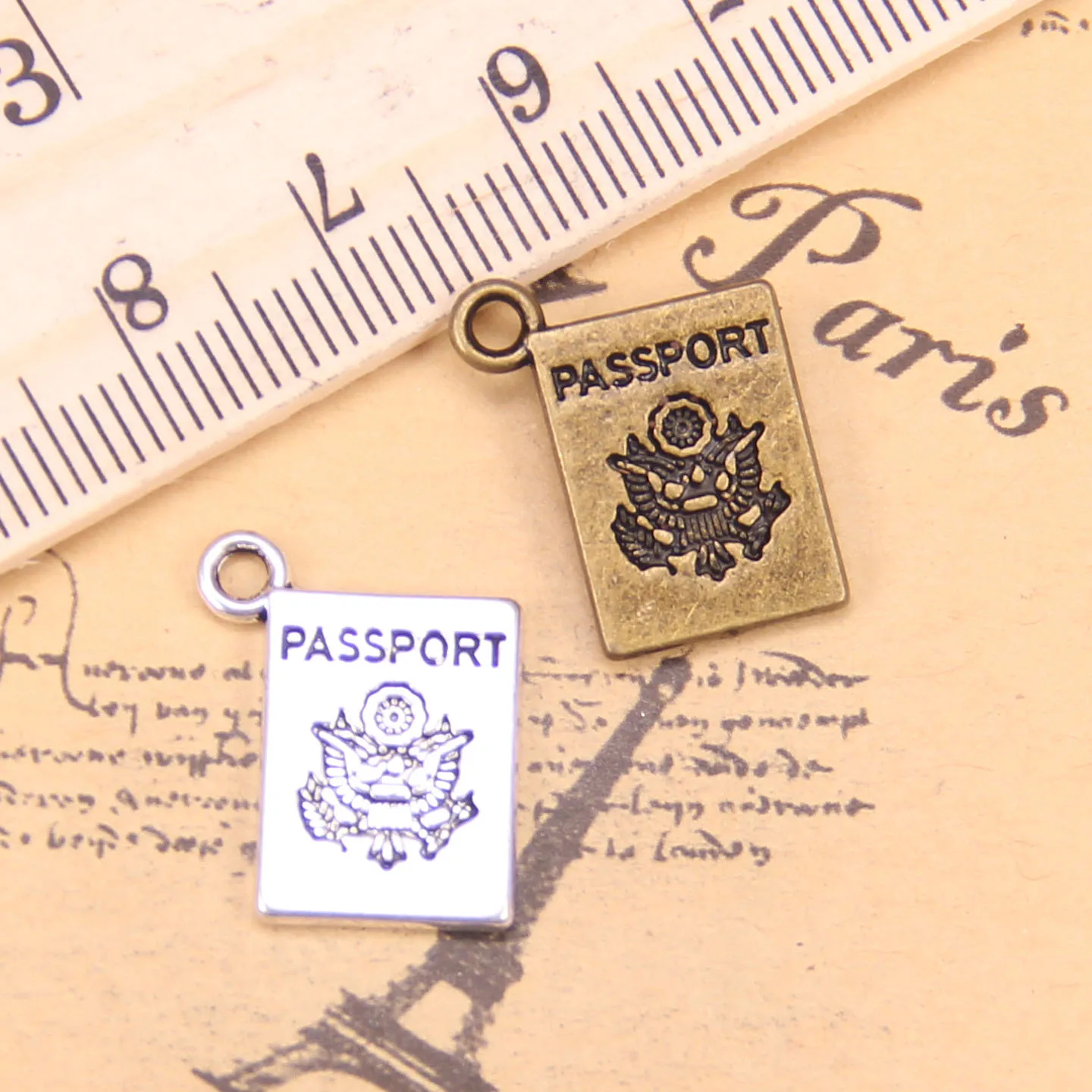 

70 шт. подвески в виде книги с паспортом 18x1, 4 мм, женская, винтажная, DIY для браслета, ожерелья