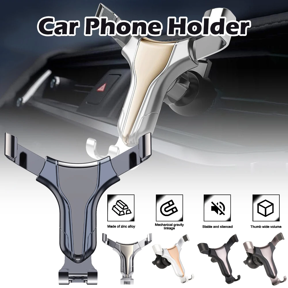 

Gravity Car Mount for Mobile Phone Holder Car Air Vent Clip Stand Cell Phone 360° Rotatable Support for 4.0-7.2inch Phones Car H