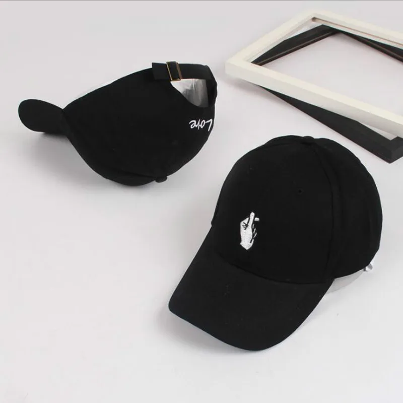 Love baseball cap hip hop embroidery gesture dad hat streetwear fashion women snapback outdoor sports men hiphop bone | Аксессуары для
