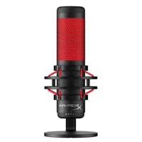 hyperx quadcast usb capacitor game microphones for pc ps4 and vibration shock mounts with quadrupole mode pop filters