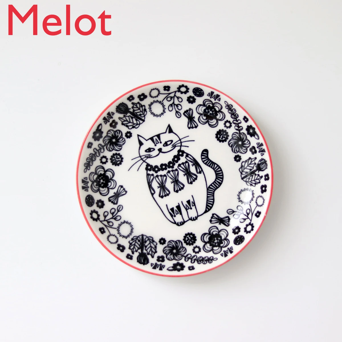 

Hand-Painted Ceramic Hand-Painted Underglaze Cartoon Animal Kitten Bunny Sauce Dish Eco Friendly Ceramic Dinner Set Cutlery