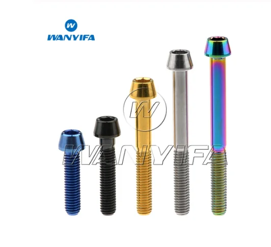 Wanyifa M5x15 16 18 20 мм Титан/Ti болты для выноса руля для конической головки MTB велосипедные винты фиксированные болты велосипедные части