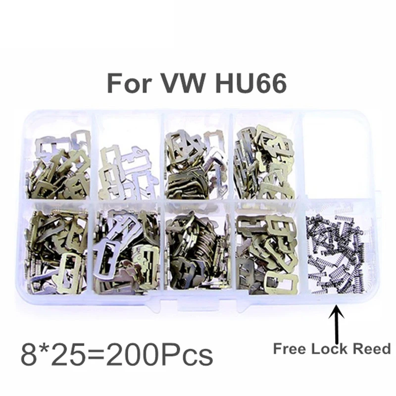 

200Pcs/Lot HU66 Car Lock Reed Plate For Volkswagen HU66 Locksmith Tools Car Key Repair Accessories