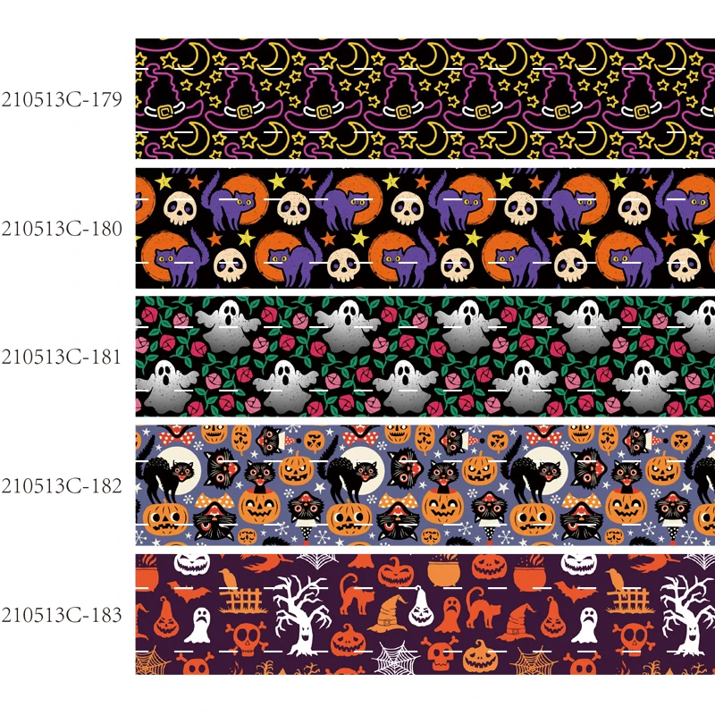 

horror ghost and pumpkin printed Halloween grosgrain ribbon foe elastic(50 yards/lot) 22mm 25mm