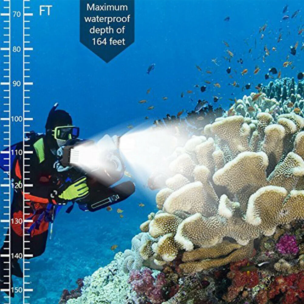 

Уличная светодиодная Подводная Водонепроницаемая Спортивная камера 5000 люкс, аксессуары для фотостудии светильник для дайвинга, экшн-лампа...