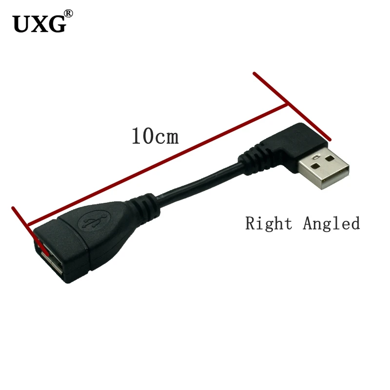 

90 right degree straight head right curve male to female long line data line USB extended m/f Short cable 20cm 50cm