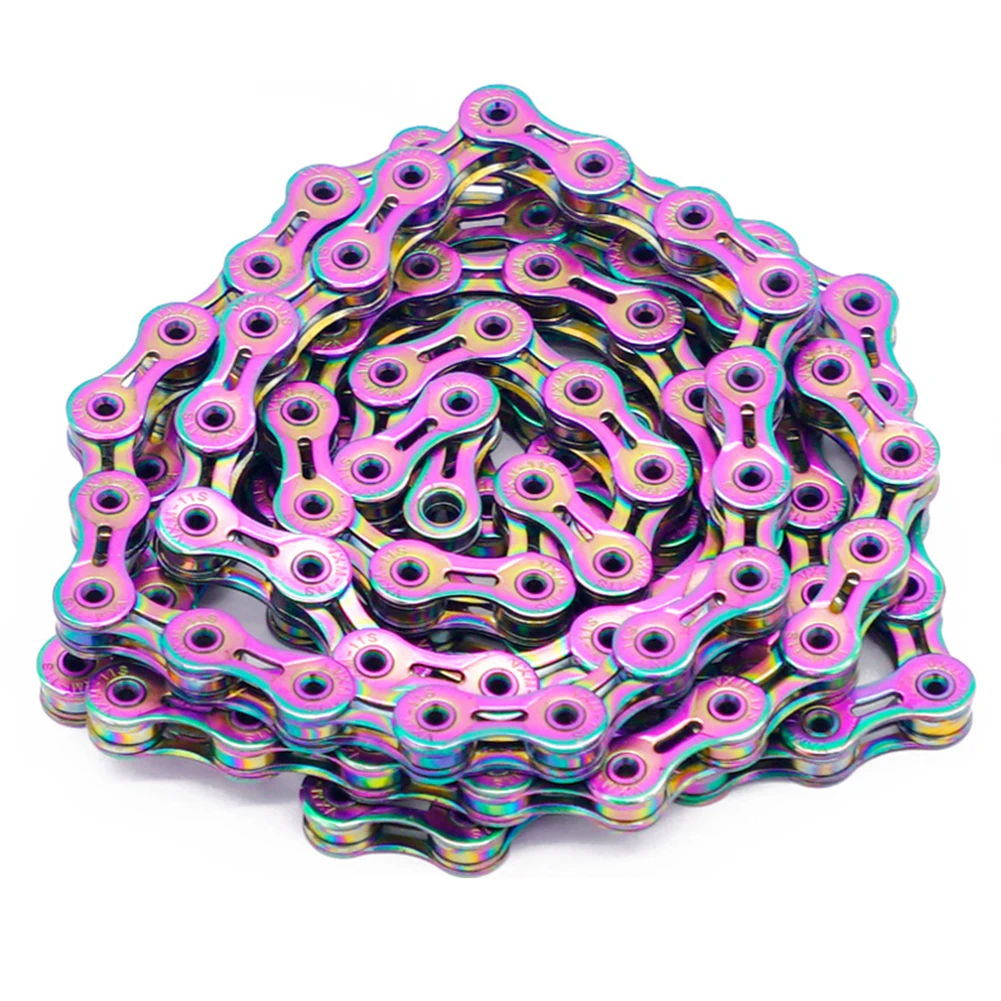 

Bicycle Chain Impact Resistance Aluminum Alloy 11 Speed Bicycle Chain for Mountain Road Bike Replacement Parts