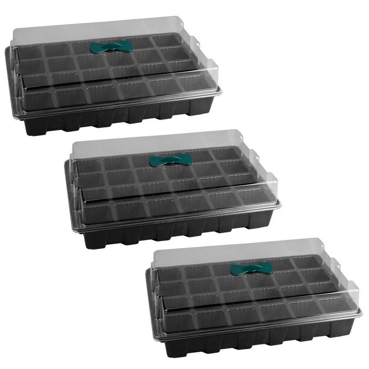 Behogar 3 шт 24 ячейки рассада семян стартовый набор лотков с дышащей отверстия для