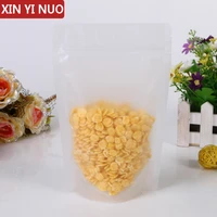100pcslot matt resealable stand up with zipper self adhesive plastic bag food grade bean pack pouch logo made custom printed