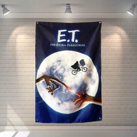 e t the extra terrestrial movie poster wall art decorative banner flag movie theater bar cafe wall hanging painting tapestry
