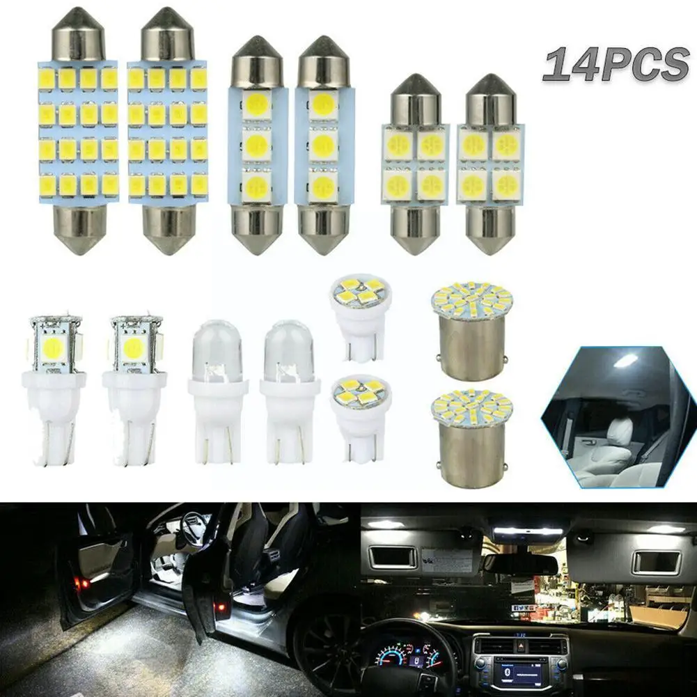 Led Car Interior Light Kit Replacement License Plate White / Lot 14pcs Map Q1q3 | Автомобили и мотоциклы