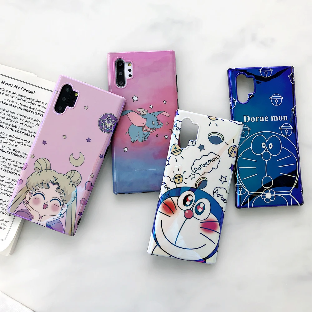 Чехол с мультипликационным принтом Doraemon для samsung Galaxy Note 10 Plus 9 8 мягкий чехол