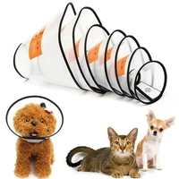 40hotpet neck cover adjustable safety healing plastic dog cats anti lick safety neck collar for recovery