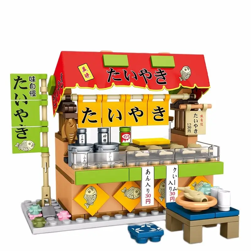 

SEMBO City Street View Snack Bar House Model Building Blocks Creator Bistro Shop Restaurant Figures Bricks DIY Toys for Children